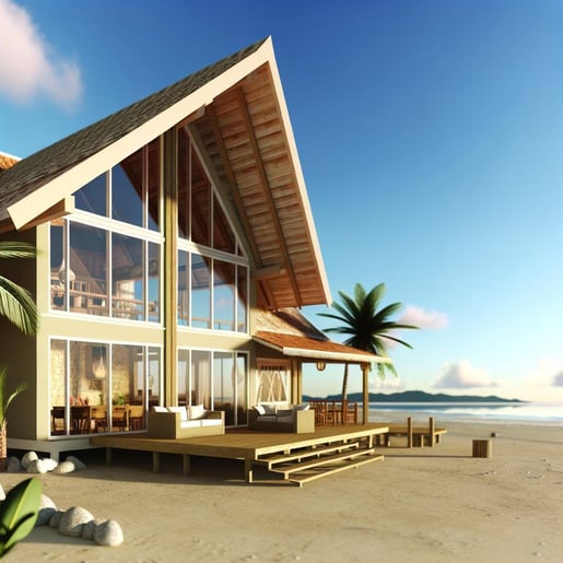 realestate house at beach
